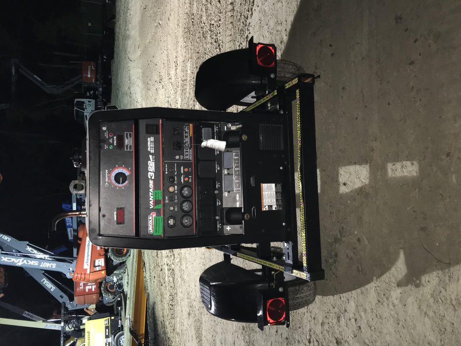 2019 Lincoln Electric Vantage 322 Welder Ready-Pak 3, Two wheel trailer, Fender and Light kit, Cable Rack