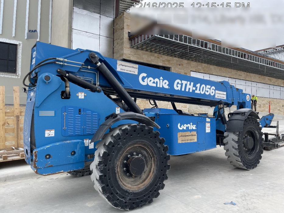 2018 Genie GTH-1056 Genie GTH-1056 w/ROPS, Work Lights, Solid Tires, RH Cab Mesh, Beacon, 60" Carriage and Forks