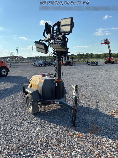 2022 Allmand NLV3GR (4) LED Light Fixture 350W, 23' Vertical Mast, 3kW Prime, Towable, Deep Sea L401, Leveling Jacks, Yanmar T4F 5.8hp