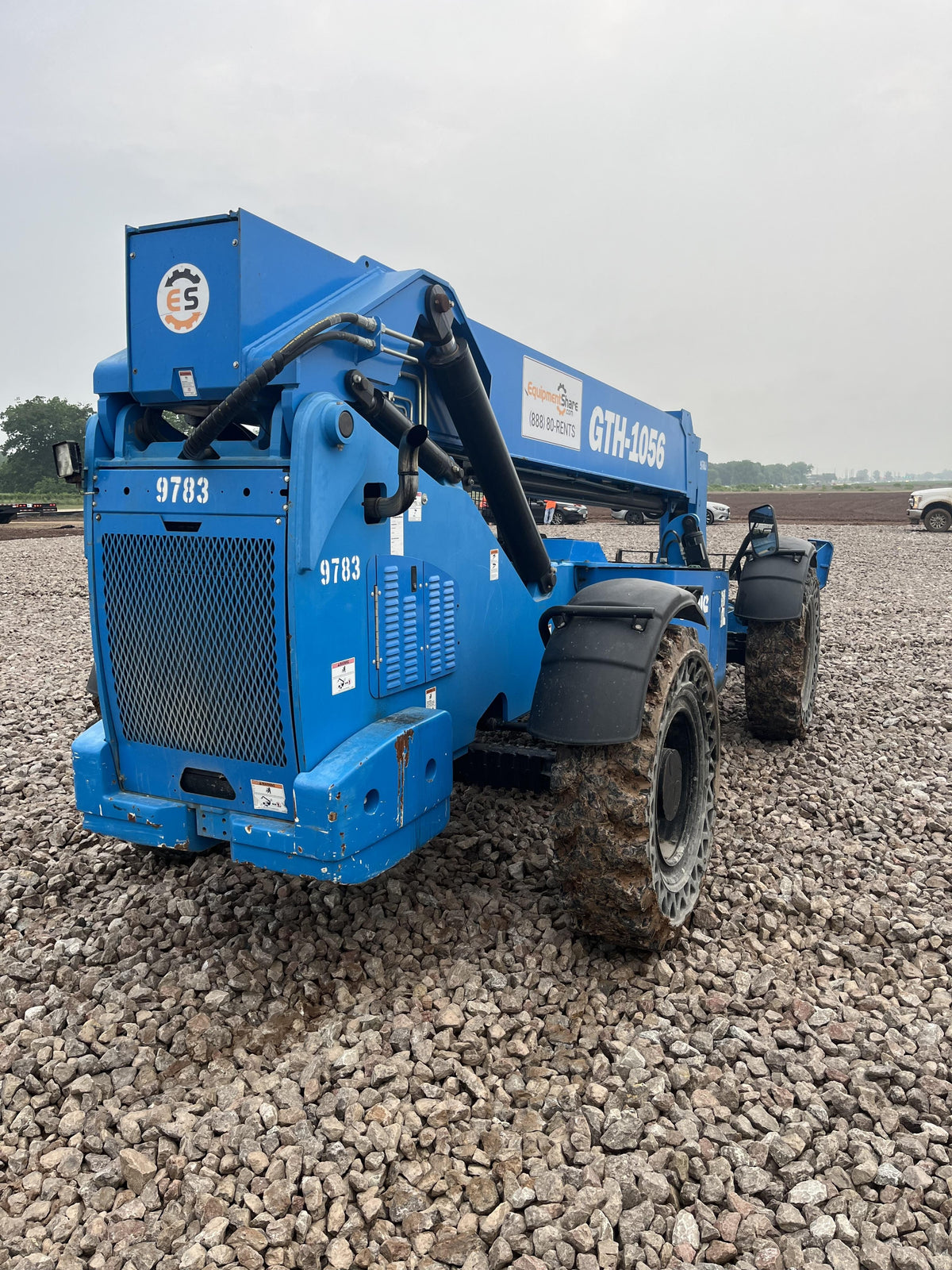2018 Genie GTH-1056 Genie GTH-1056 w/Open ROPS, Solid Tires, Work Light/Beacon, 60" Carriage and Forks