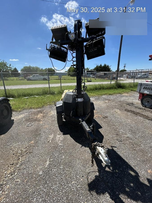 2022 Allmand NLV3GR (4) LED Light Fixture 350W, 23' Vertical Mast, 3kW Prime, Towable, Deep Sea L401, Leveling Jacks, Yanmar T4F 5.8hp