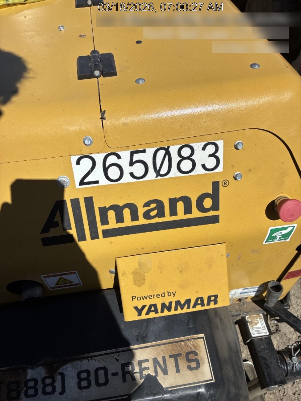 2022 Allmand NLV3GR (4) LED Light Fixture 350W, 23' Vertical Mast, 3kW Prime, Towable, ES Decals, T3