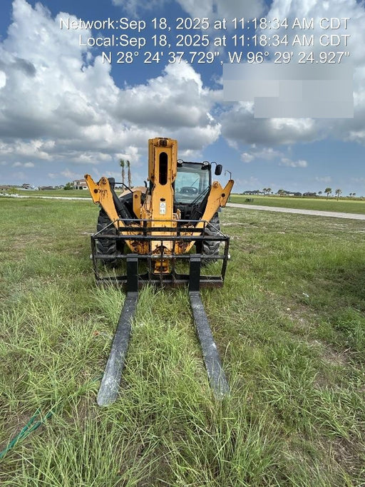 2020 JCB 510-56 Cab/Heat/Air, 74 HP, Solid Tires, STD Worklight, Beacon, Aux Hydraulics, Lifting Eye, Back up Alarm w/66" Carriage/60" Forks