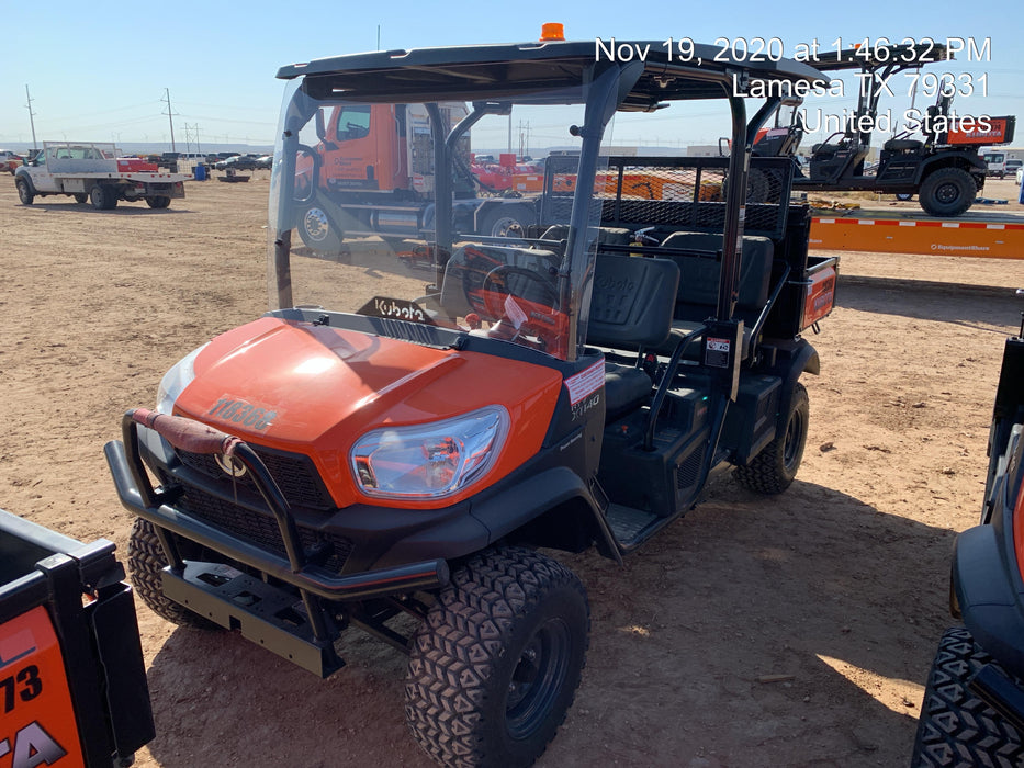 2020 Kubota RTV-X1140W-H Canopy, 4-Seater, Diesel, Windshield Acrylic Clear, LED Strobe, Backup Alarm