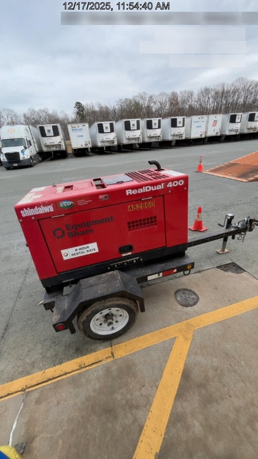 2024 Shindaiwa DGW400DML Kubota D902 Engine, 23 HP, Dual Op Welder, Wire, Arc, Droop Stick, Tig, and CC Stick Functionality, Simulphase, 3 Phase and 1 Phase Gen Output, Single Axle NB Trlr, Slr Trckl Chrg 12V 12W, Fire Ext, T3