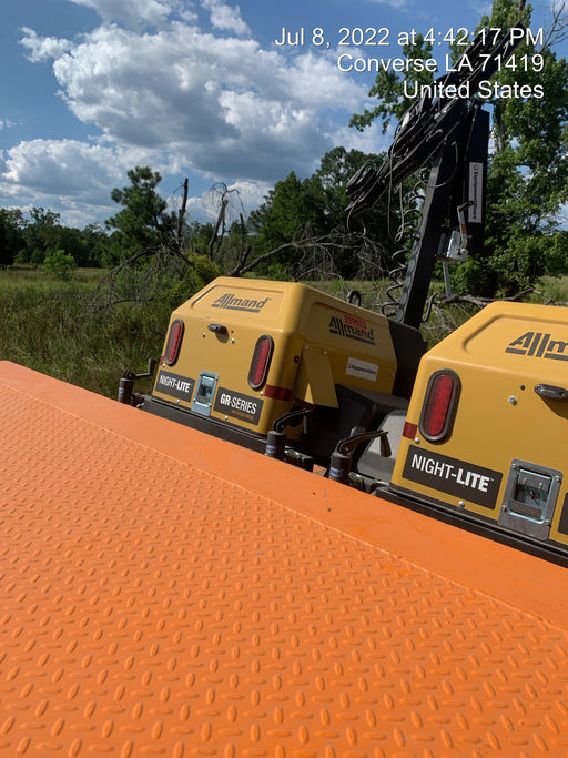 2022 Allmand NLV3GR (4) LED Light Fixture 350W, 23' Vertical Mast, 3kW Prime, Towable, Deep Sea L401, Leveling Jacks, Yanmar T4F 5.8hp