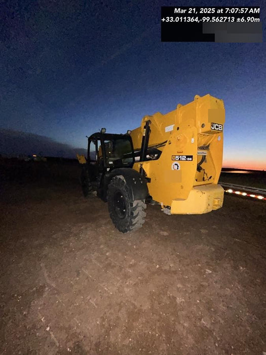 2019 JCB 512-56 Canopy, 109 HP, Solid Tires, STD Worklight, Beacon, Aux Hydraulics, Lifting Eye, Back up Alarm w/66" Carriage/60" Forks