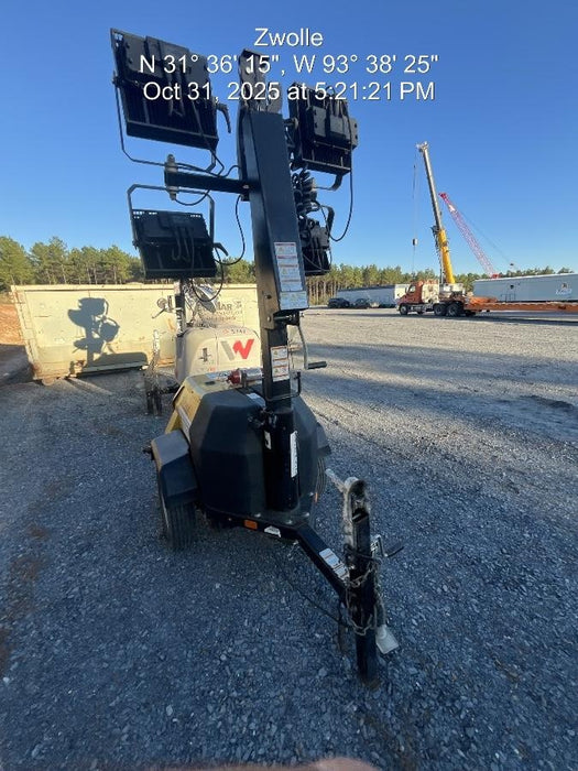 2022 Allmand NLV3GR (4) LED Light Fixture 350W, 23' Vertical Mast, 3kW Prime, Towable, Deep Sea L401, Leveling Jacks, Yanmar T4F 5.8hp