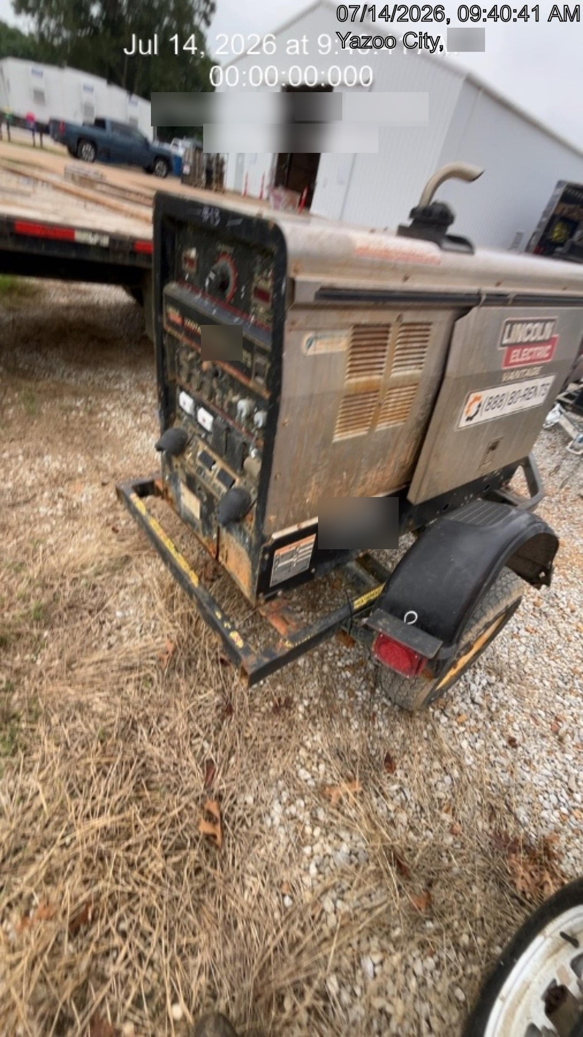 2018 Lincoln Electric Vantage 322 Lincoln Vantage 322 Welder Ready Pak 3 - Vantage 322, Trailer, Fender and light kit, Cable rack