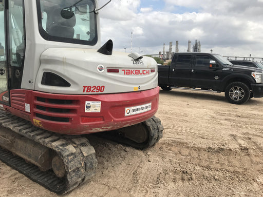 2019 Takeuchi TB290 Takeuchi TB290 Cab/Heat/AC w/Rubber Tracks, Auxiliary Hydraulics, Dozer Blade, Manual QC, 18/24/36" Buckets, Hydraulic Thumb Installed