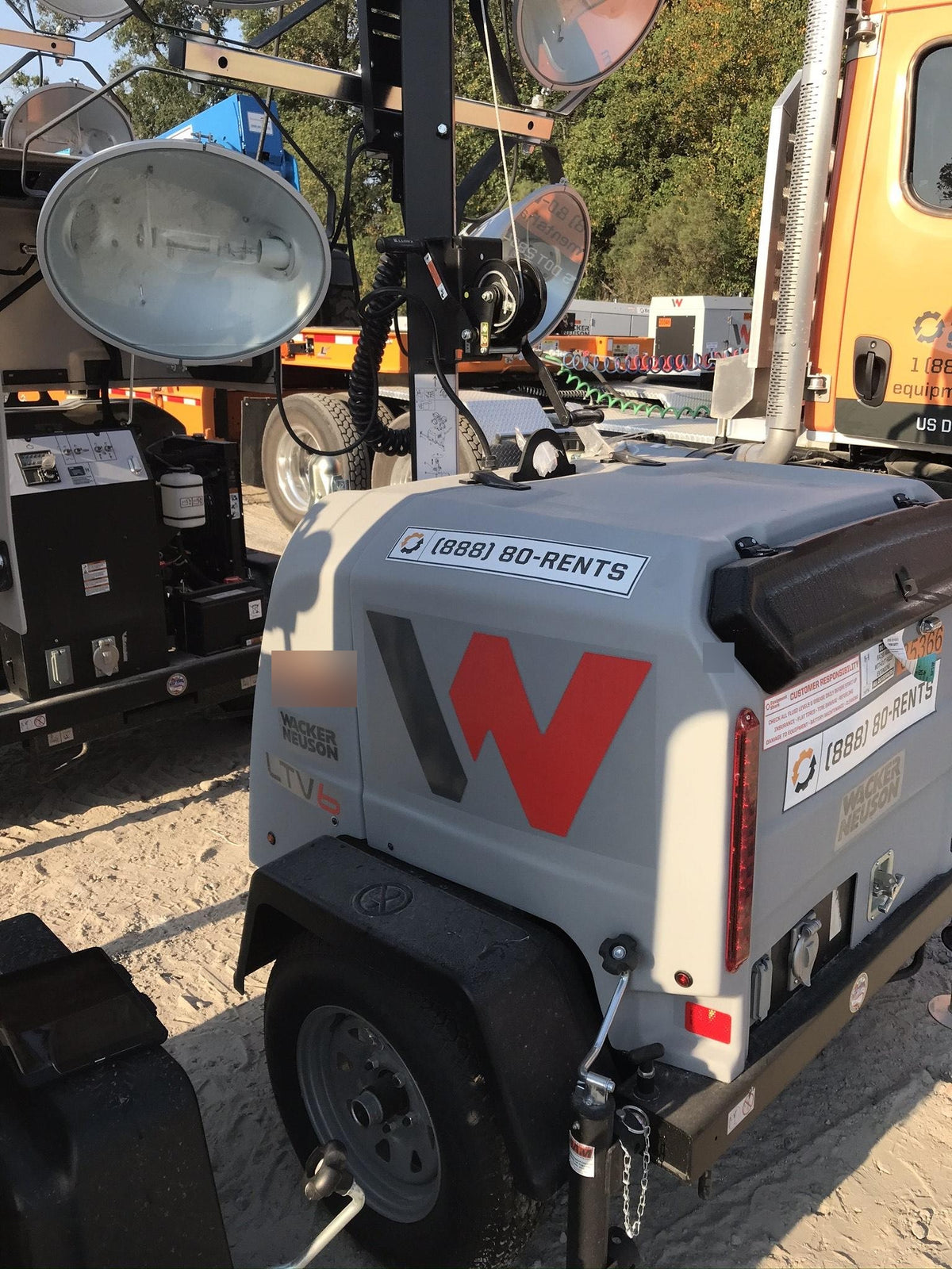 2019 Wacker Neuson LTV6L-MH Wacker Neuson LTV6L Mobile Light Tower w/Fuel Level Sensor Installed