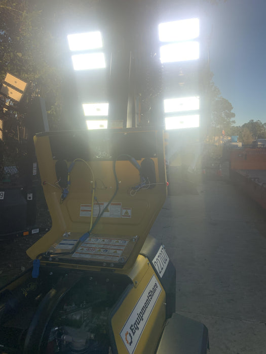 2022 Allmand NLV3GR (4) LED Light Fixture 350W, 23' Vertical Mast, 3kW Prime, Towable, Deep Sea L401, Leveling Jacks, Yanmar T4F 5.8hp