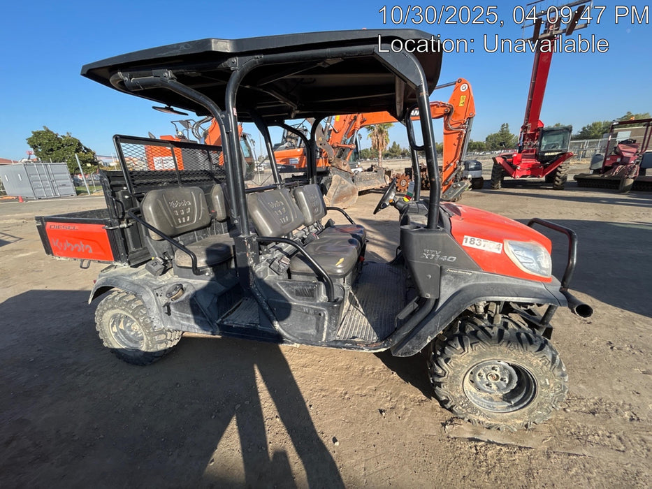 2021 Kubota RTV-X1140W-H Plastic Canopy, Windshield Acrylic Clear, LED Strobe Light, Wire Harness Kit, Back up Alarm
