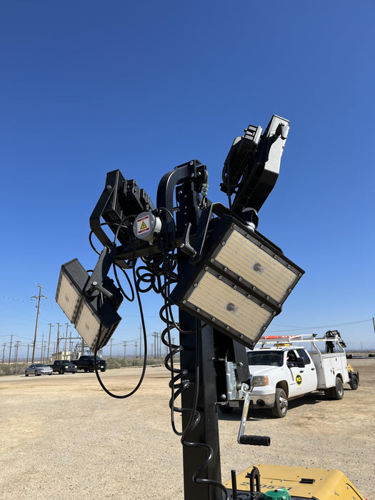 2022 Allmand NLV3GR (4) LED Light Fixture 350W, 23' Vertical Mast, 3kW Prime, Towable, ES Decals, T3