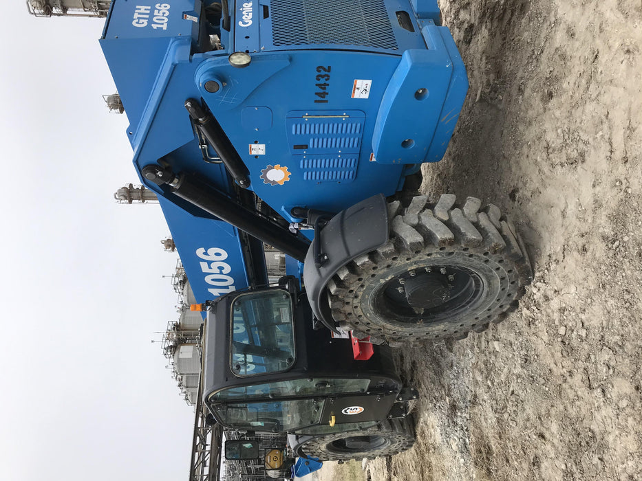 2018 Genie GTH-1056 Genie GTH-1056 w/CAB, Solid Tires, Work Lights, 60" carriage/forks, cab mesh, beacon