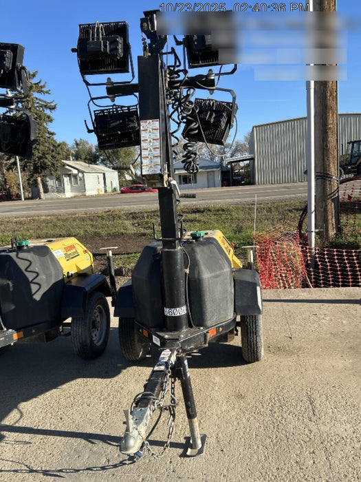 2022 Allmand NLV3GR (4) LED Light Fixture 350W, 23' Vertical Mast, 3kW Prime, Towable, ES Decals, T3