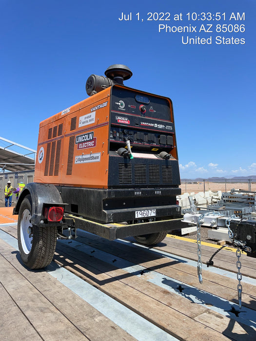 2021 Lincoln Electric Vantage 549X Ready Pak 3, ORANGE (includes trailer, cable rack, fender light kit)