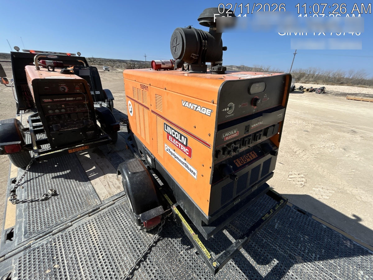 2021 Lincoln Electric Vantage 549X Ready Pak 3, ORANGE (includes trailer, cable rack, fender light kit)