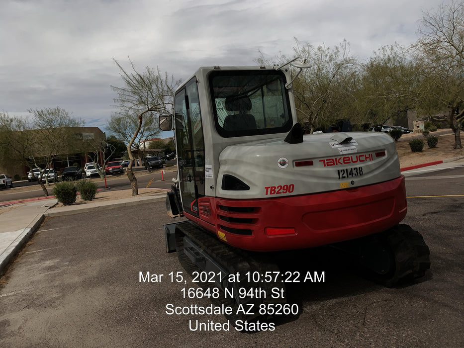 2020 Takeuchi TB290C Cab/Heat/Air, Rubber Tracks, Manual TAG QC