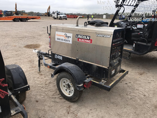 2018 Lincoln Electric Vantage 322 Lincoln Vantage 322 Welder Ready Pak 3 - Vantage 322, Trailer, Fender and light kit, Cable rack