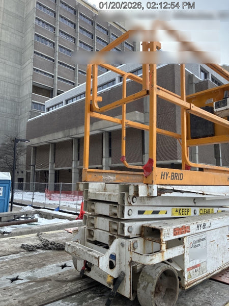 Custom Equipment HB-1430 Hy-Brid Scissor Lift
Platform capacity up to 670 lbs
Working height up to 20 ft
Weighs under 1,700 lbs
Non-marking wheels