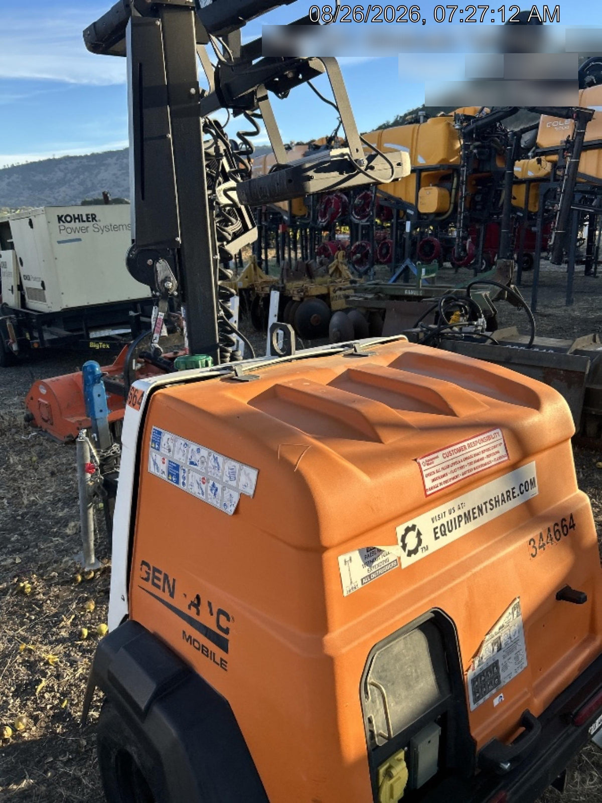 2023 Generac MLT2 Diesel, Flex Switch 120V Input, Powerzone Controller, (4) 320W LED Lights, 4kW Generator, 39.9 Gal Fuel Tank, 2" Ball, T3