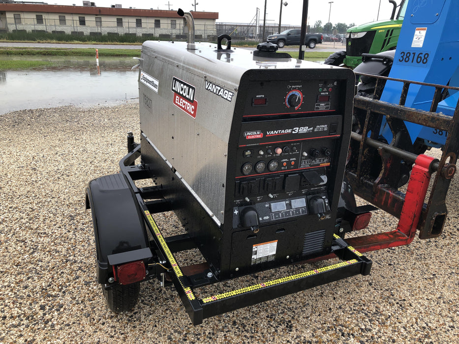 2020 Lincoln Electric Vantage 322 Welder Ready-Pak 3, w/ GPS & Decals (includes trailer, cable rack, fender light kit)