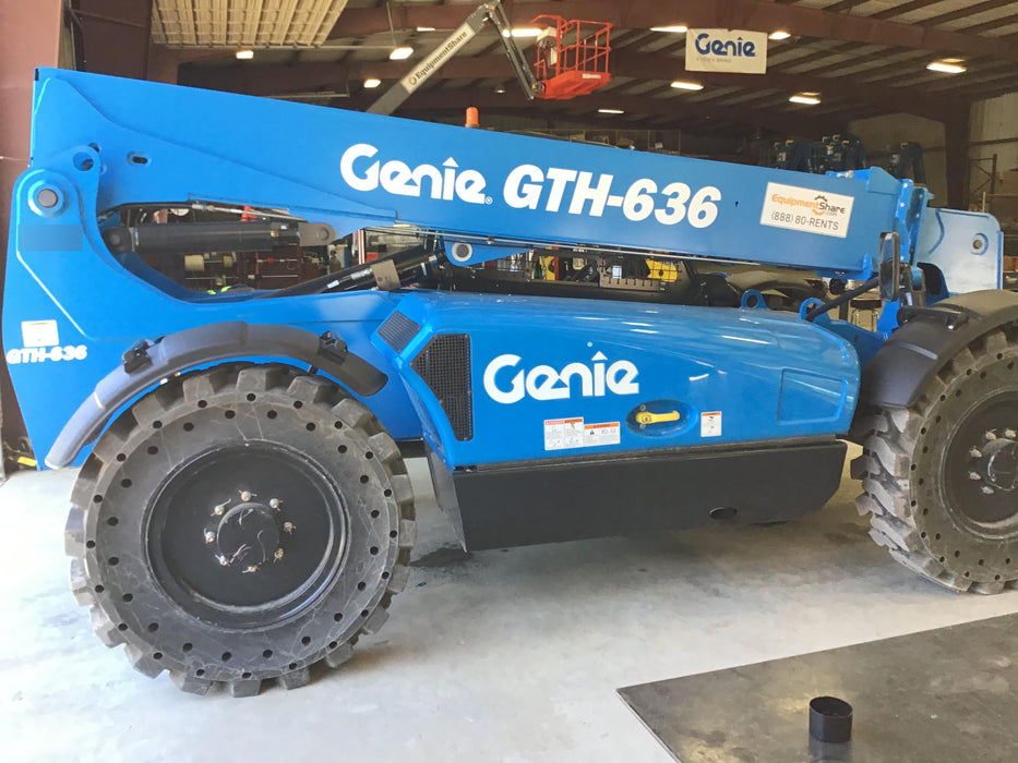 2018 Genie GTH-636 GTH-636 w/Open ROPS, Solid Tires, beacon/work lights, 48" carriage/forks