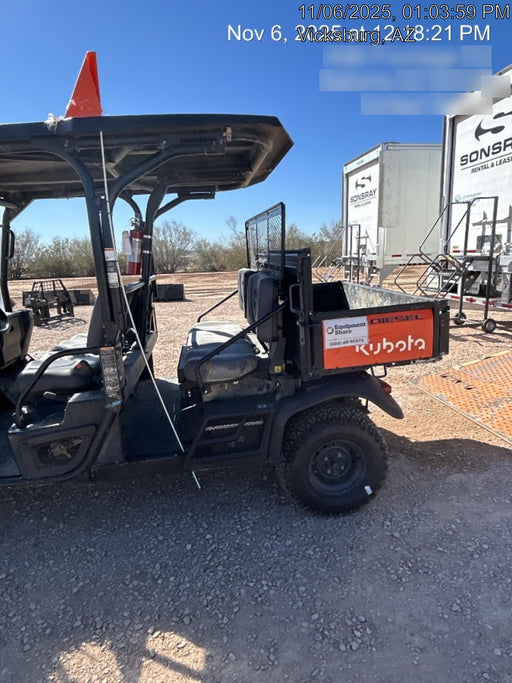 2022 Kubota RTV-X1140W-H Plastic Canopy, Windshield Acrylic Clear, LED Strobe Light, Wire Harness Kit, Back up Alarm