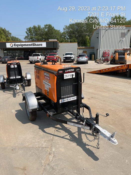 2022 Lincoln Electric LE400 Kubota V1505, Trlr, Cable Rack, Light Kit, ES Decals, T3