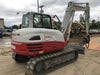 2019 Takeuchi TB290 Cab/Heat/AC Rubber tracks, Dozer blade, Travel alarm, Auxiliary hydraulics Manual QC, Hydraulic thumb, 18", 24", and 36" Buckets