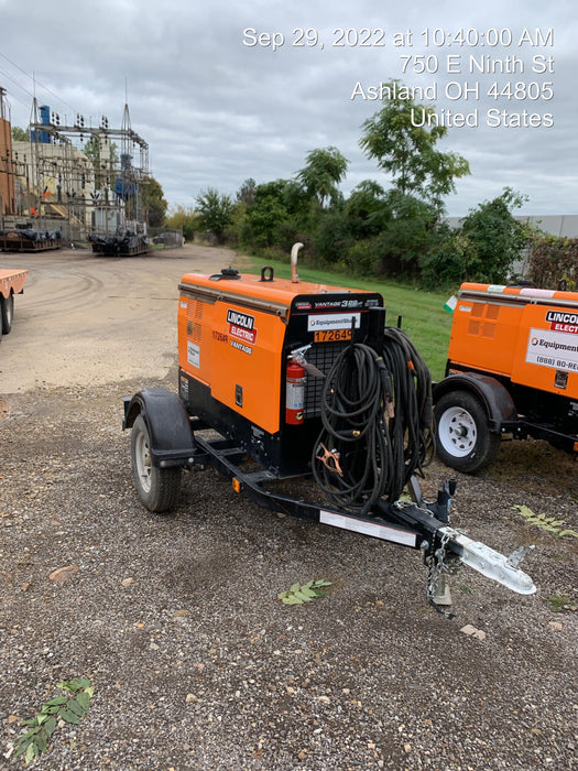 2021 Lincoln Electric Vantage 322 Vantage 322 Ready Pak 3 w/ Decals, ORANGE (includes trailer, cable rack, fender light kit) NO Telematics