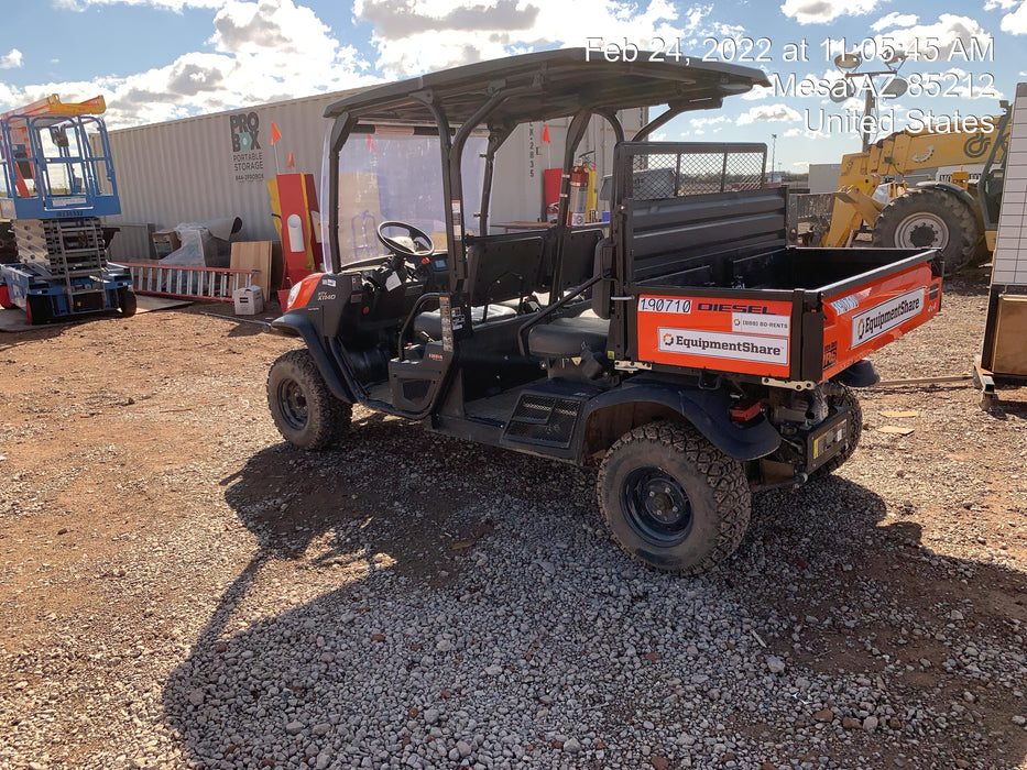 2022 Kubota RTV-X1140W-H Plastic Canopy, Windshield Acrylic Clear, LED Strobe Light, Wire Harness Kit, Back up Alarm