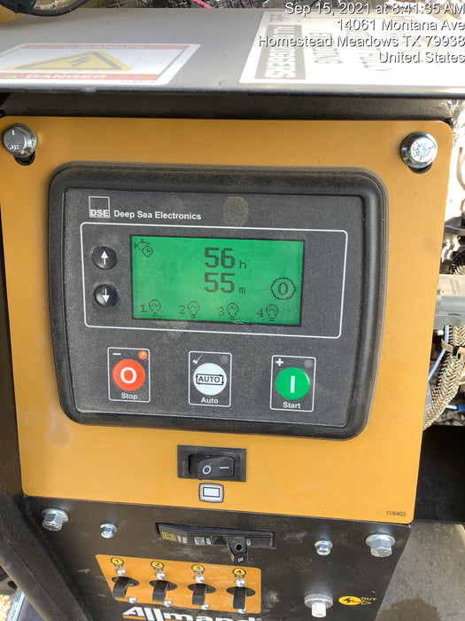 2021 Allmand NLV3GR (4) LED Light Fixture 350W, 23' Vertical Mast, 3kW Prime, Towable, Deep Sea L401, Leveling Jacks, Yanmar T4F 5.8hp