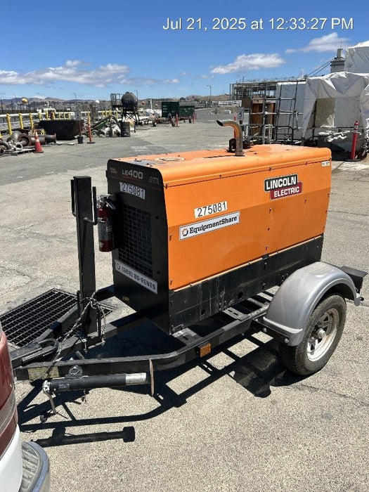 2022 Lincoln Electric LE400 Kubota V1505, Trlr, Cable Rack, Light Kit, ES Decals, T3