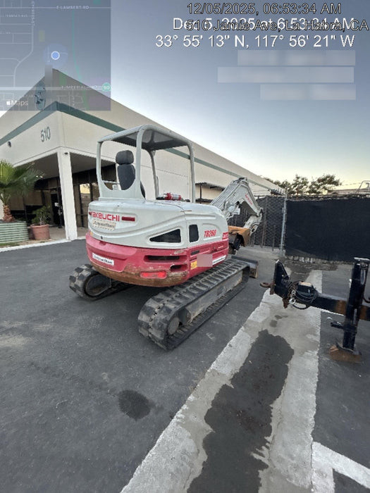 2019 Takeuchi TB260 Canopy, Standard Blade, Auxiliary hydraulics Manual QC, Hydraulic thumb, 12" ,18", 24" Bucket