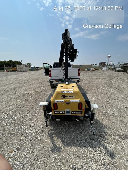 2022 Allmand NLV3GR (4) LED Light Fixture 350W, 23' Vertical Mast, 3kW Prime, Towable, ES Decals, T3