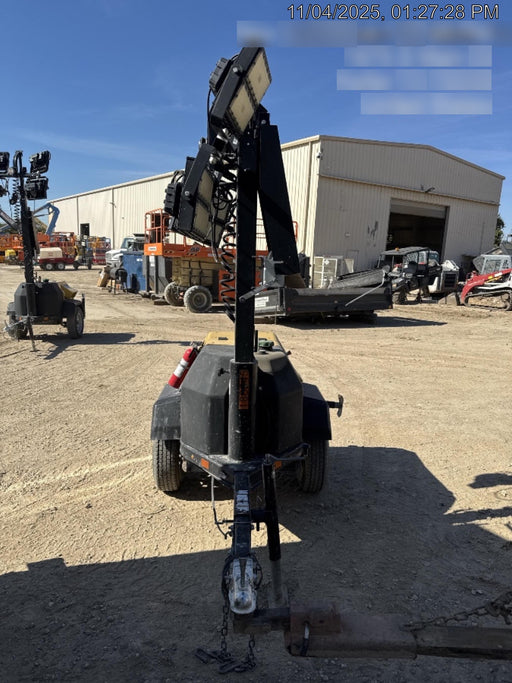 Allmand NLV3GR (4) LED Light Fixture 350W, 23' Vertical Mast, 3kW Prime, Towable, Deep Sea L401, Leveling Jacks, Yanmar T4F 5.8hp