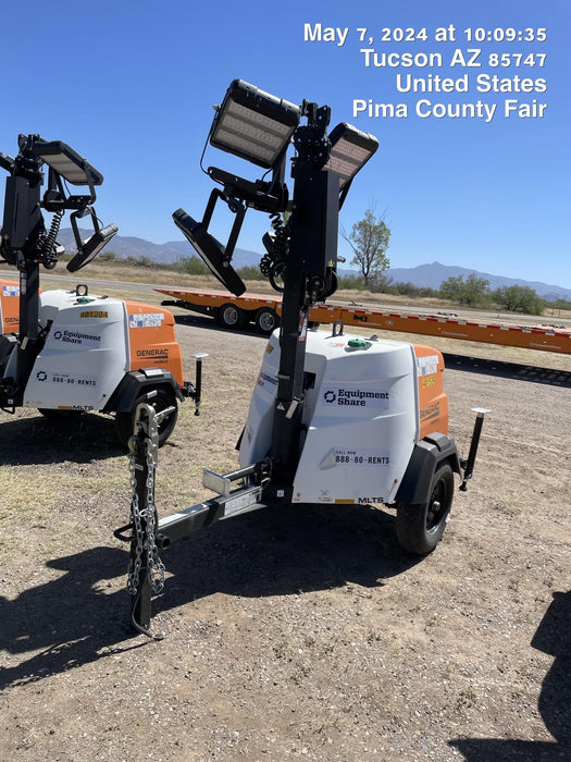 2024 Generac MLT2 Diesel, Flex Switch 120V Input, Powerzone Controller, 
(4) 320W LED Lights, 4kW Generator, 39.9 Gal Fuel Tank, 2" Ball, T3