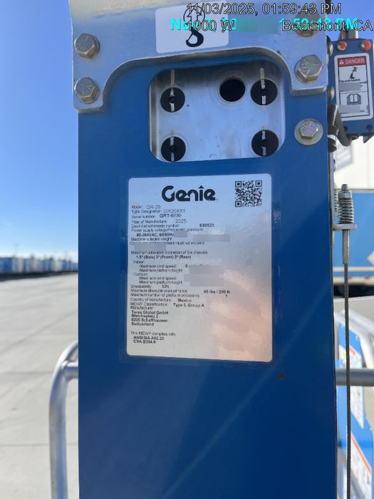 2025 GENIE GR-20