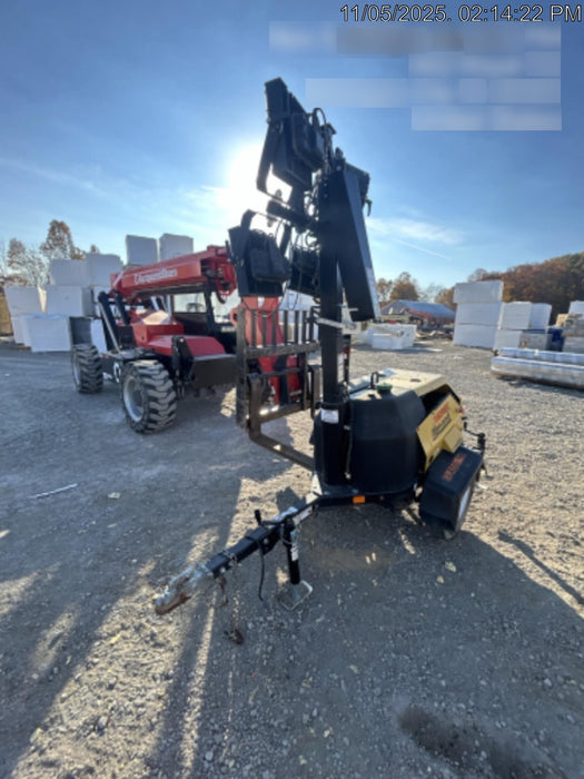 2021 Allmand NLV3GR (4) LED Light Fixture 350W, 23' Vertical Mast, 3kW Prime, Towable, Deep Sea L401, Leveling Jacks, Yanmar T4F 5.8hp