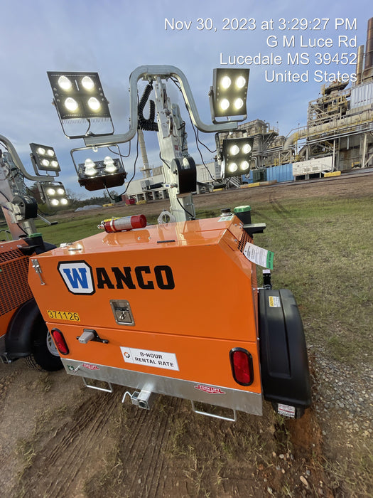 2023 Wanco WLTT-4MM4K Diesel, Deep Sea Controller, Shore Power Plug, Auto Start, (4) 350W LED Floodlights, 4kW Generator, 60 Gal Fuel Tank, 2" Ball, T3