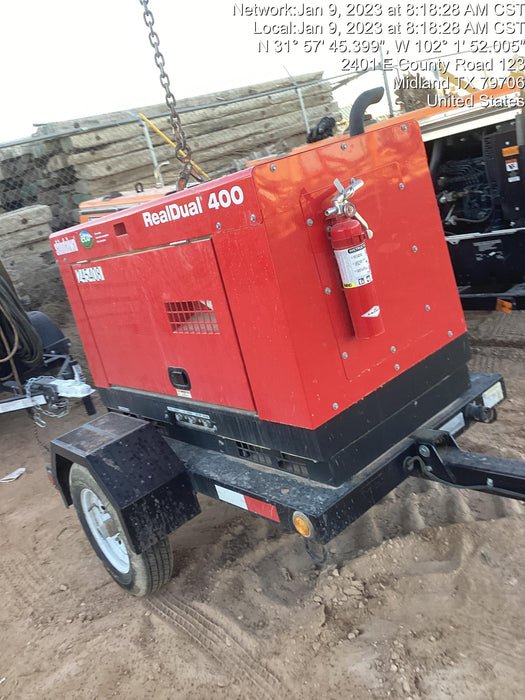 2022 Shindaiwa DGW400MDL Kubota D902 Engine, 23 HP, Dual Op Welder, Wire, Arc, Droop Stick, Tig, and CC Stick Functionality, Simulphase, 3 Phase and 1 Phase Gen Output, Single Axle NB Trlr, Slr Trckl Chrg 12V 12W, Fire Ext