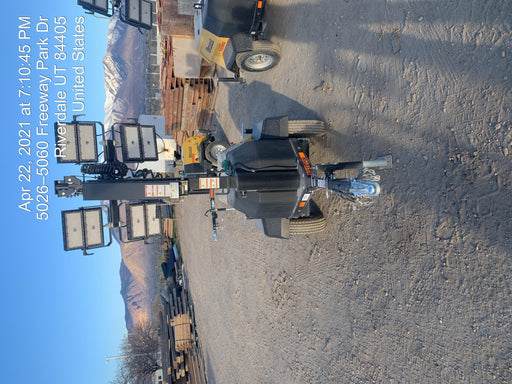 2021 Allmand NLV3GR (4) LED Light Fixture 350W, 23' Vertical Mast, 3kW Prime, Towable, Deep Sea L401, Leveling Jacks, Yanmar T4F 5.8hp