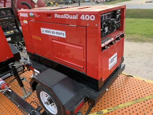 2022 Shindaiwa DGW400MDL Kubota D902 Engine, 23 HP, Dual Op Welder, Wire, Arc, Droop Stick, Tig, and CC Stick Functionality, Simulphase, 3 Phase and 1 Phase Gen Output, Single Axle NB Trlr, Slr Trckl Chrg 12V 12W, Fire Ext