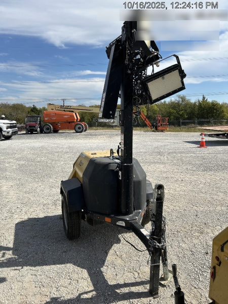 2022 Allmand NLV3GR (4) LED Light Fixture 350W, 23' Vertical Mast, 3kW Prime, Towable, Deep Sea L401, Leveling Jacks, Yanmar T4F 5.8hp