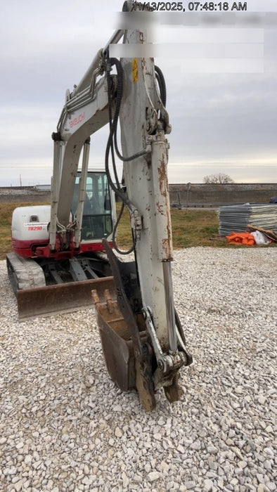 2019 Takeuchi TB290 Cab/Heat/AC Rubber tracks, Dozer blade, Travel alarm, Auxiliary hydraulics w/Manual QC, Hydraulic thumb, 18", 24", and 36" Buckets