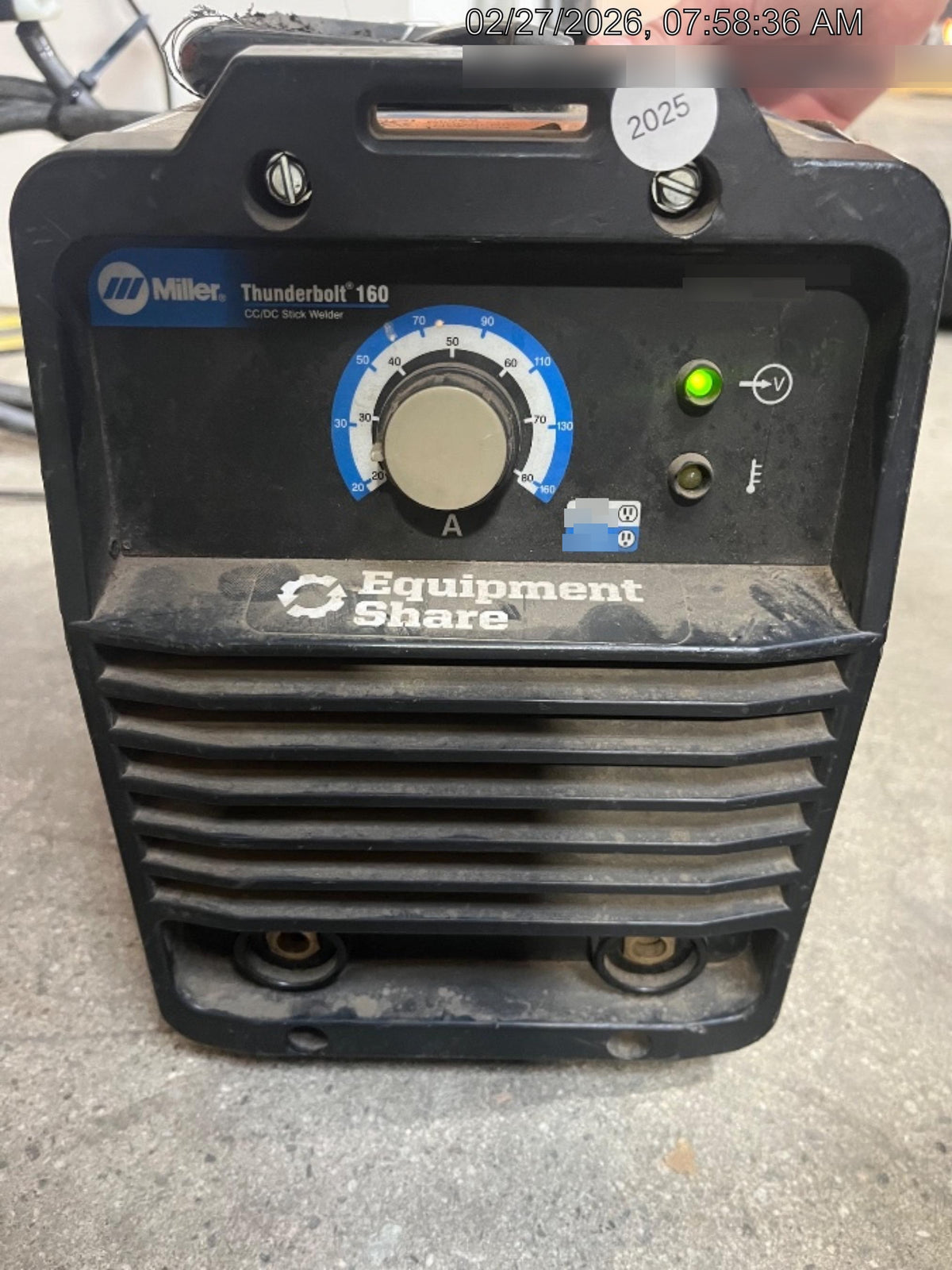 2019 MILLER ELECTRIC THUNDERBOLT 160 DC