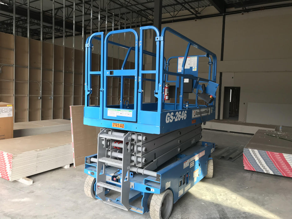 2019 Genie GS-2646 folding rails with full height swing gate