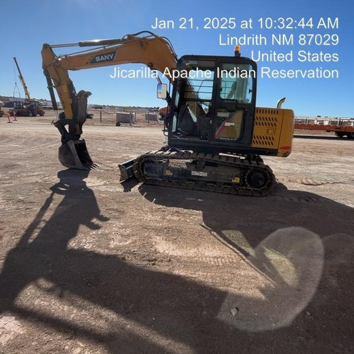 2021 Sany SY95C Manual QC, 12"/24"/36" Tooth Buckets, Hydraulic Thumb, Bolt on Rubber Pad